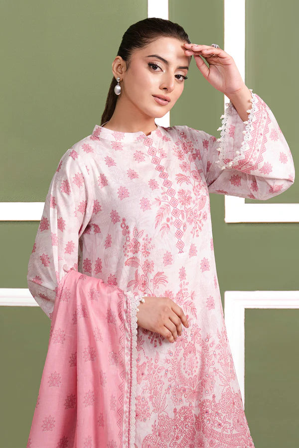 Printed - 3 Pc Cambric Suit