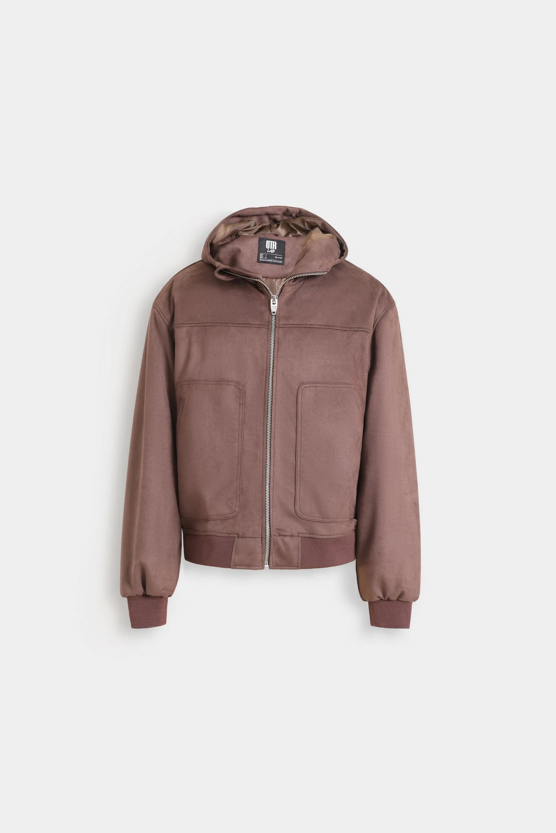 suede jacket with hoodie